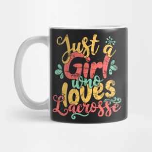 Just A Girl Who Loves Lacrosse Gift print Mug